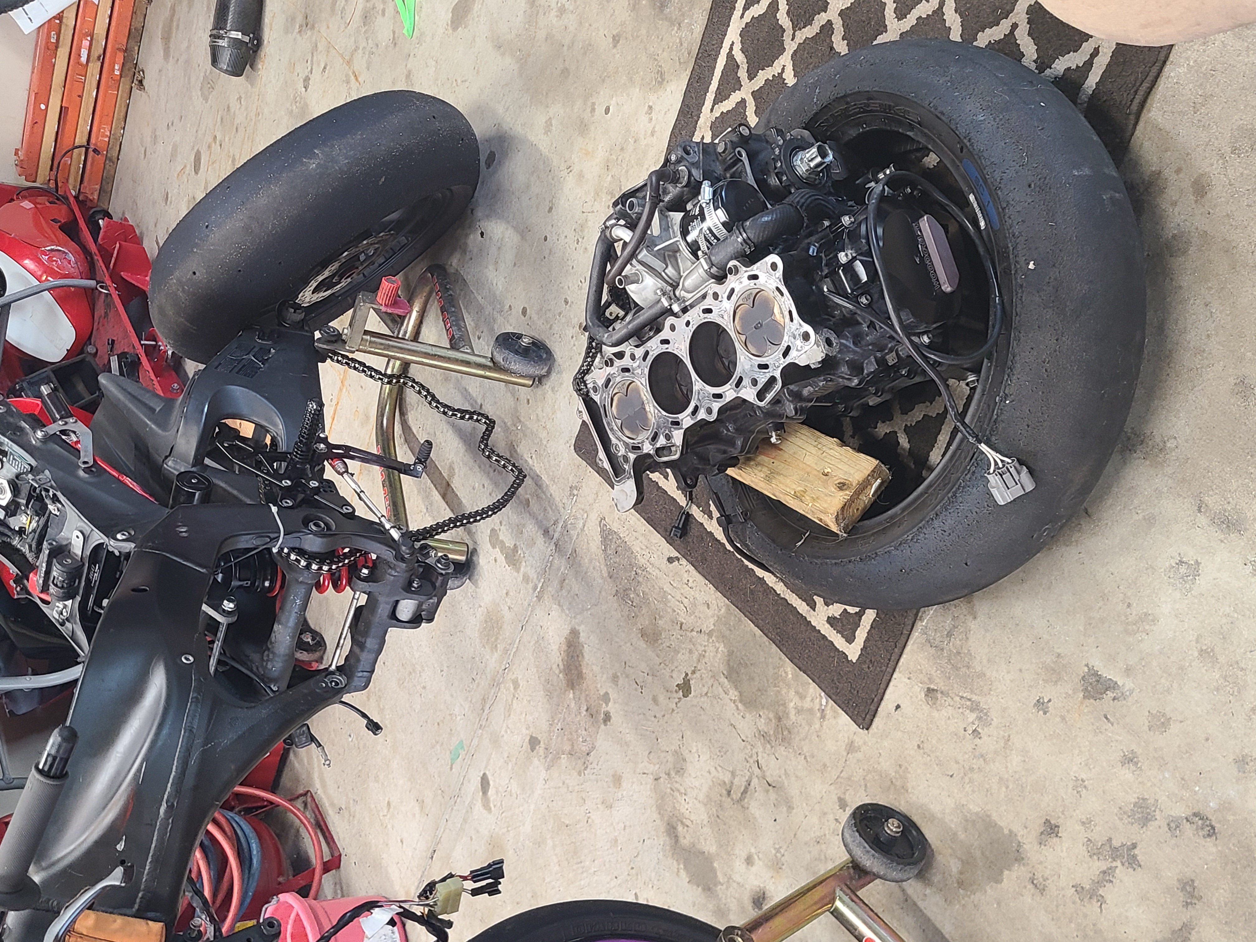 Engine Removed from Frame
